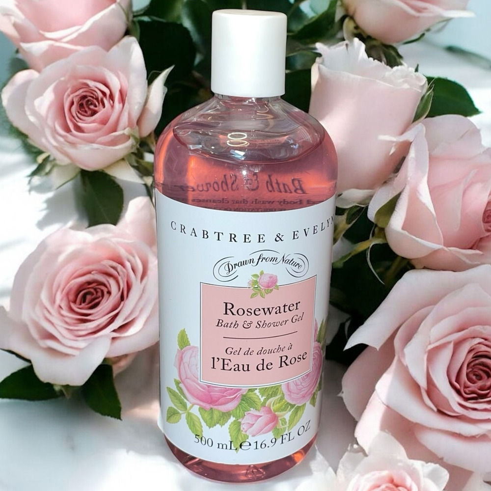 Crabtree & Evelyn Rosewater Bath Shower Gel Body Wash 16.9oz 500mL Moisturizing